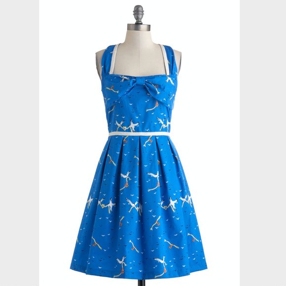Trollied Dolly Dresses & Skirts - NWT ModCloth Dreamy Destination Dress in Seagulls print
